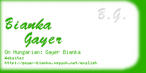 bianka gayer business card